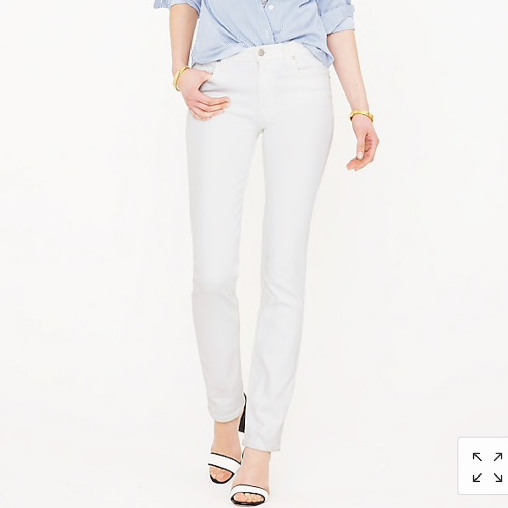 J. Crew Matchstick Stretch white jeans